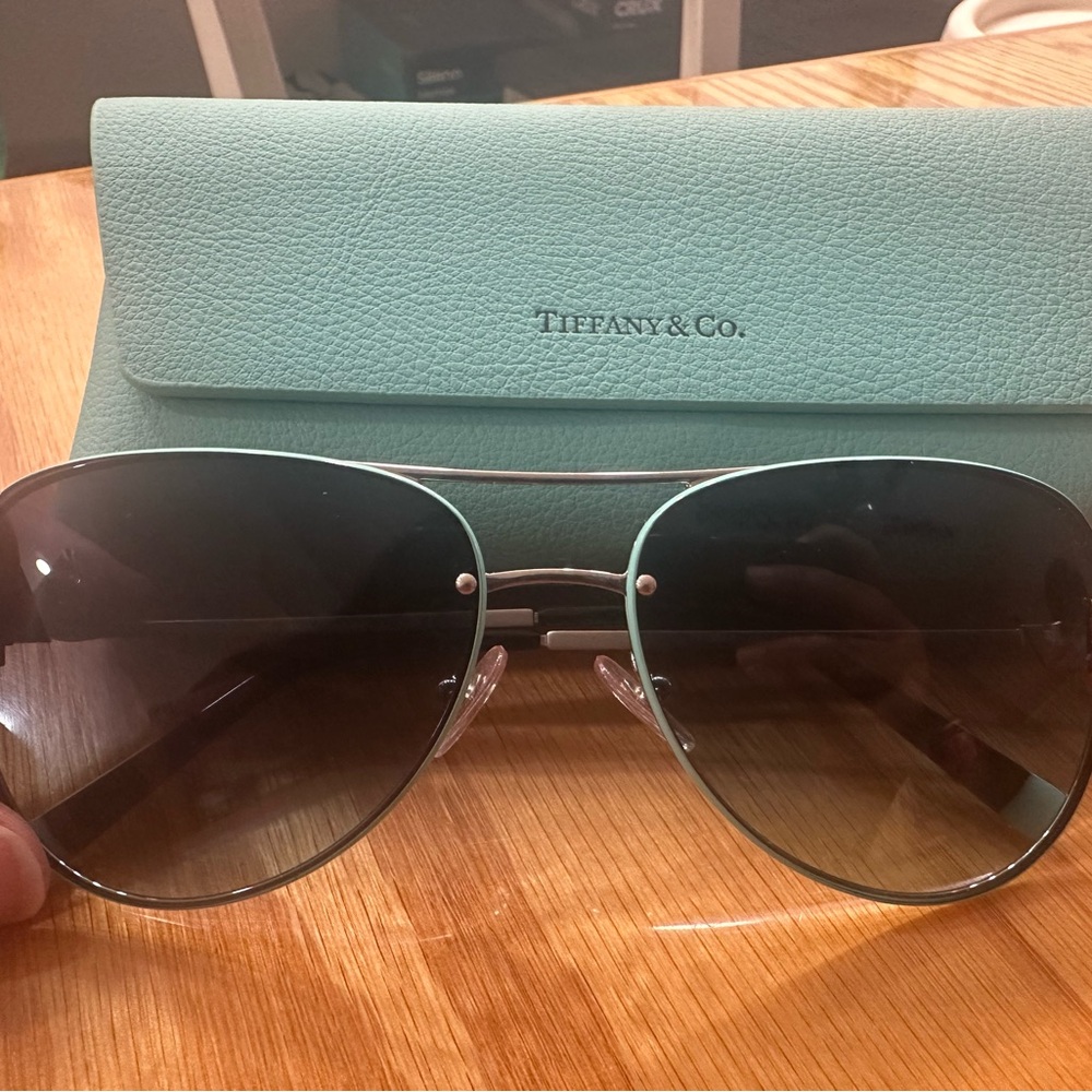 Tiffany & Co. Teal Aviator Sunglasses